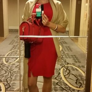 Calvin Klein Women's bright red sheath dress